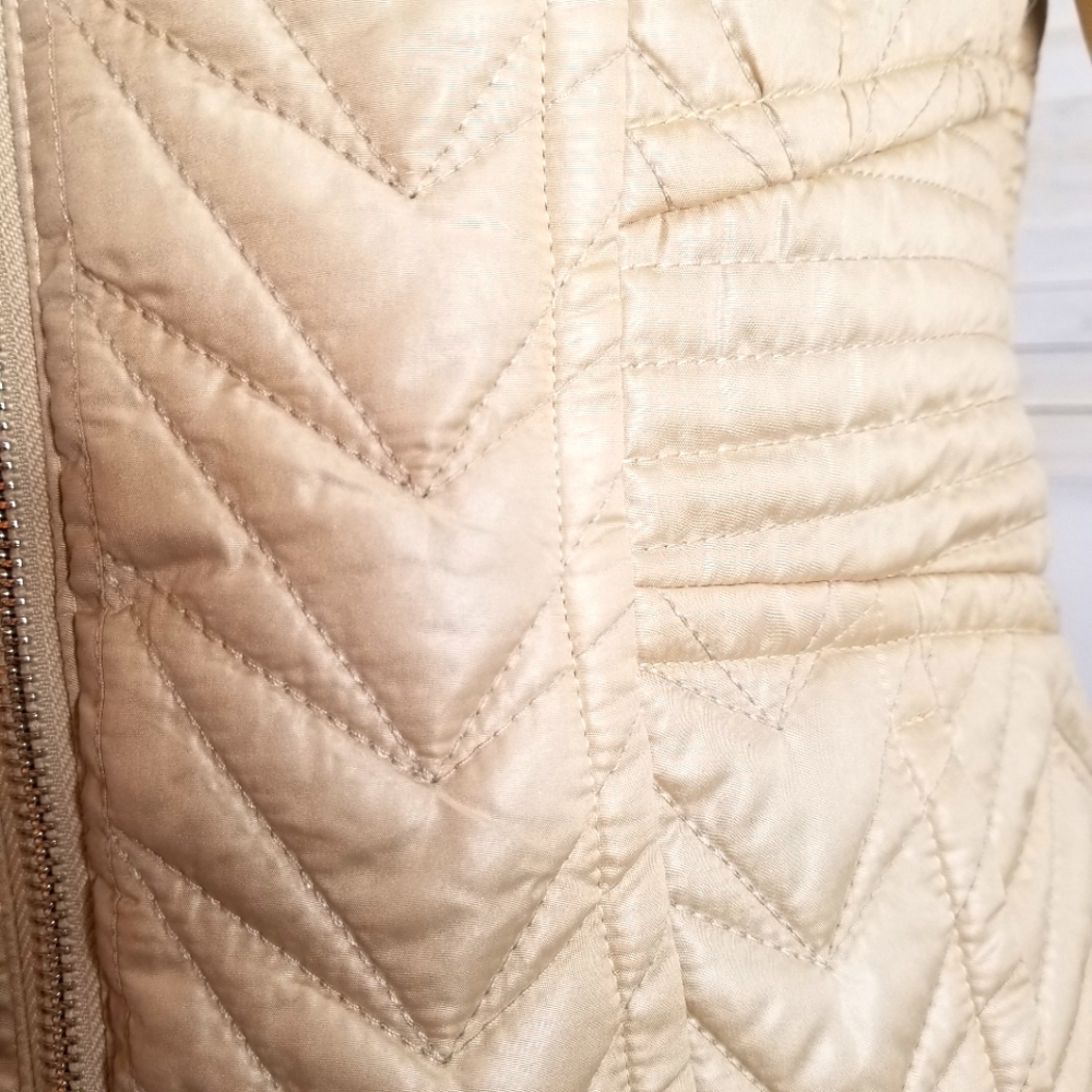 Via Spiga Gold Quilted Woman’s coat. Size Sm - Picture 12 of 13